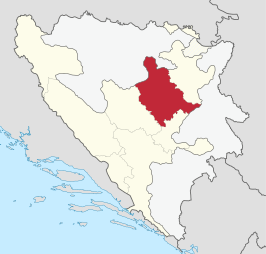 Kaart van Zenica-Doboj