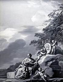 Allégorie du roi Charles III et de la monarchie, huile sur toile, 95 x 73 cm 1775 - Musée Goya