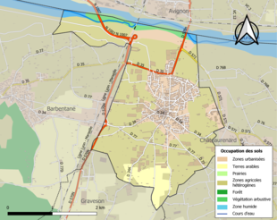 Mappa a colori che mostra l'uso del suolo.