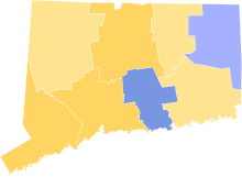 1848 Connecticut gubernatorial election results map by county.svg