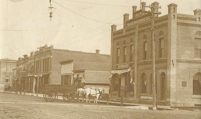 Downtown Sherburn in the early twentieth century