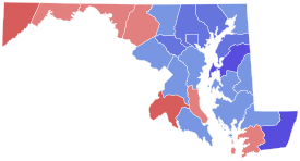 1926 United States Senate Election in Maryland by County.svg