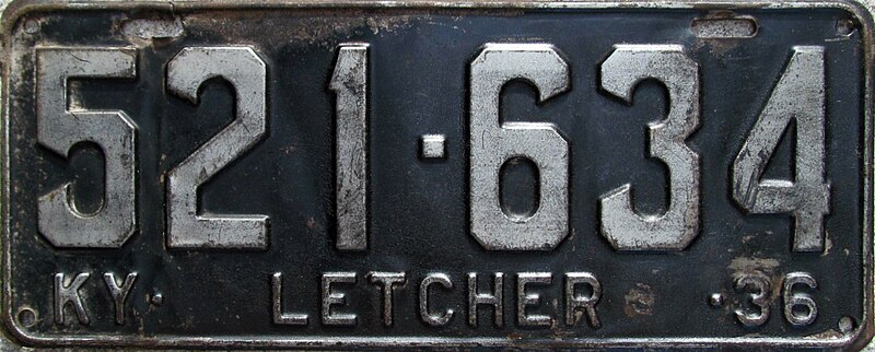 File:1936 Kentucky license plate.jpg