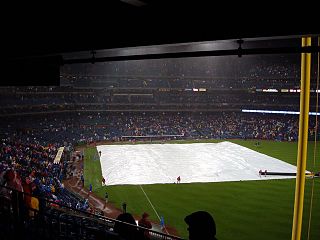 <span class="mw-page-title-main">Suspended game</span> Baseball contest stopped to be resumed at a later date