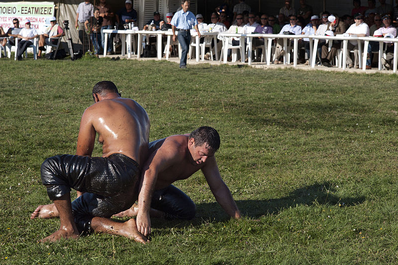 File:20110911 Oil wrestling Alantepe Rhodope Thrace Greece 1.jpg