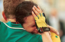 211000 - Cycling track Lyn Lepore emotional - 3b - 2000 Sydney race photo.jpg