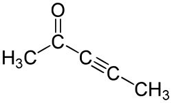 Structural formula of 3-penty-2-one