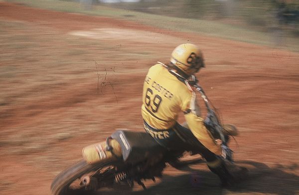 De Coster competing in the 1974 Trans-AMA motocross series