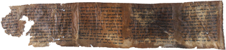 The second of two parchment sheets making up 4Q41, it contains Deuteronomy 5:1–6:1