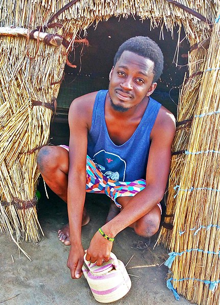 File:A Young Ghanaian Man Performing Ablution In A Farmhouse.jpg