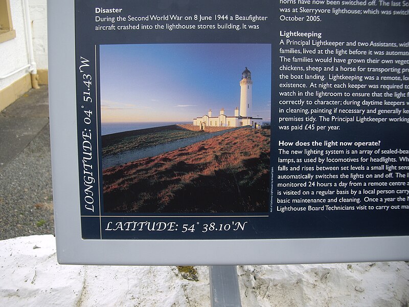 File:A lighthouse information board - geograph.org.uk - 3491102.jpg