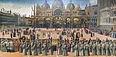 ジェンティーレ・ベッリーニ 『サン・マルコ広場の行列』(1496年), 347 × 770 cm