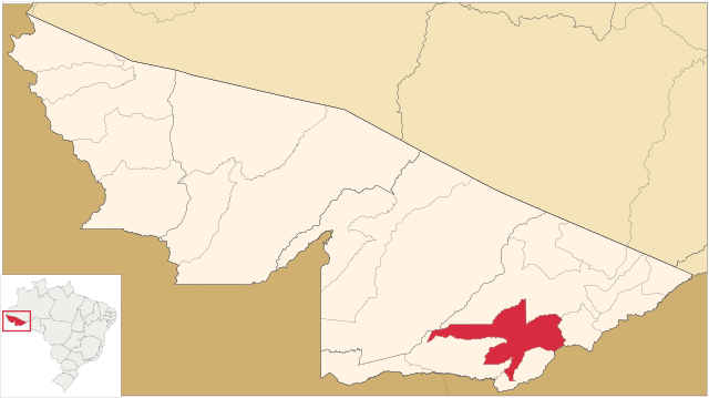 Localização de Xapuri no Acre