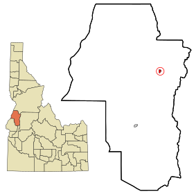 Adams County Idaho Incorporated and Unincorporated areas New Meadows Highlighted.svg