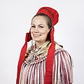 Foto einer Frau in samischer Tracht