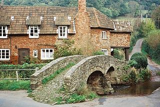 River Aller River in Somerset, England