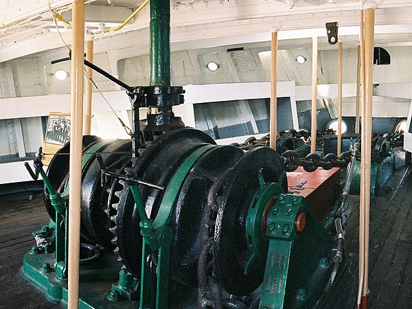 Modern day windlass used for an Anchor