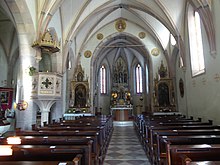 L'interno della chiesa di S. Caterina