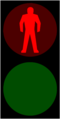 Red pedestrian signal