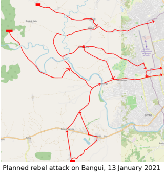 <span class="mw-page-title-main">Battle of Bangui (2021)</span> Failed coup in Central African Republic