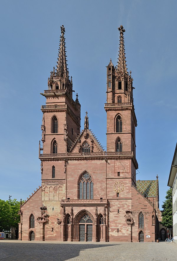 Basel Minster, built between 1019 and 1500