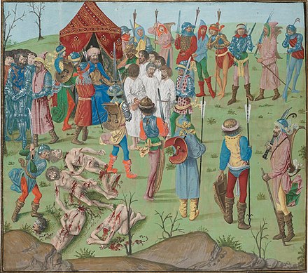 The execution of the prisoners in Nicopolis, in retaliation for the earlier Rahovo massacre of the Ottoman prisoners by the crusaders.
