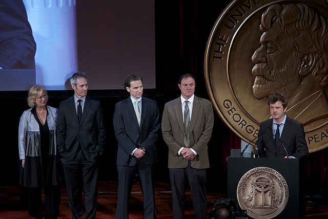Beau Willimon with cast and crew at the 73rd Annual Peabody Awards