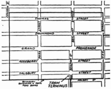 Mapa del municipio de Bedford Park en 1937