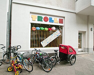 Un Kindergarten à Berlin-Wilmersdorf. Le land de Berlin a le taux de natalité le plus haut d'Allemagne en 2015[11].