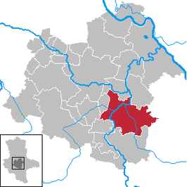 Kaart van Bernburg (Saale)