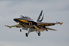 A T-50B of the Black Eagles aerobatic team in 2012
