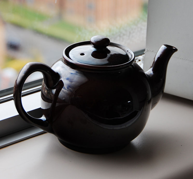 Vintage Look Black Cast Iron Coffee Pot