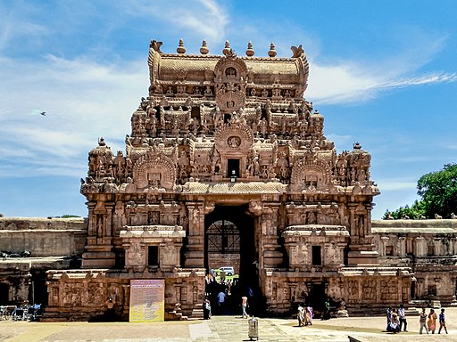 Brihadishvara-Tempel in Thanjavur (Tamil Nadu); UNESCO-Welterbe in Südindien.
