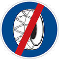 End of compulsory snow chains zone