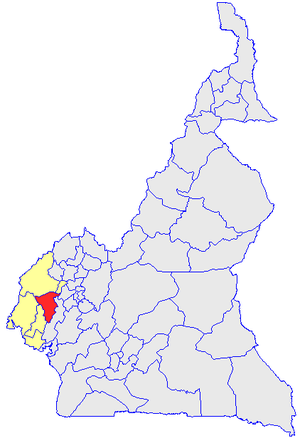 Localização do departamento nos Camarões