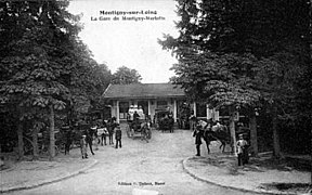 Vue depuis la cour vers 1900. .