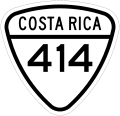 Road shield of Costa Rica National Tertiary Route 414