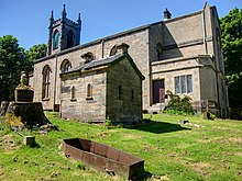 Watchhouse and iron mortsafe in Cadder Parish Church near Glasgow Cadder, Parish Church, watchhouse and iron mortsafe - geograph.org.uk - 1343317.jpg