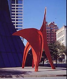 Calder Eagle original site at Bank One in Fort Worth. Calder the eagle at bank one fort worth.jpg