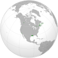 Principales régions acadiennes et cadiennes en Amérique du Nord.