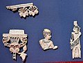 Carved ivory pieces of Egyptianized themes. From Nimrud, Iraq. Iraq Museum.jpg