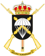 Escudo de la antigua Brigada de Infantería Ligera Paracaidista "Almogávares" VI (BRIPAC VI)