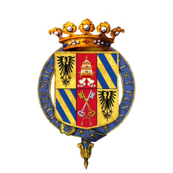 File:Coat of arms of Guidobaldo da Montefeltro, 2nd Duke of Urbino, KG.png