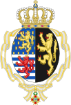 Coat of arms of Joséphine Charlotte of Luxembourg (Order of Isabella the Catholic).svg