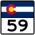 Markierung des State Highway 59