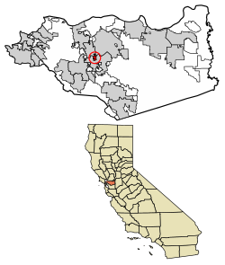 Contra Costa County California Incorporated and Unincorporated areas Contra Costa Centre Highlighted 0616090.svg