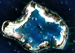 NASA image with island names