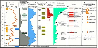 schéma du Cycle des extinctions massives.