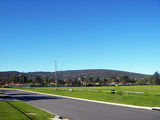 View of the Darling Scarp (in the background) viewed from the Swan Coastal Plain