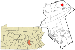 Dauphin County Pennsylvania incorporated and unincorporated areas Gratz highlighted.svg